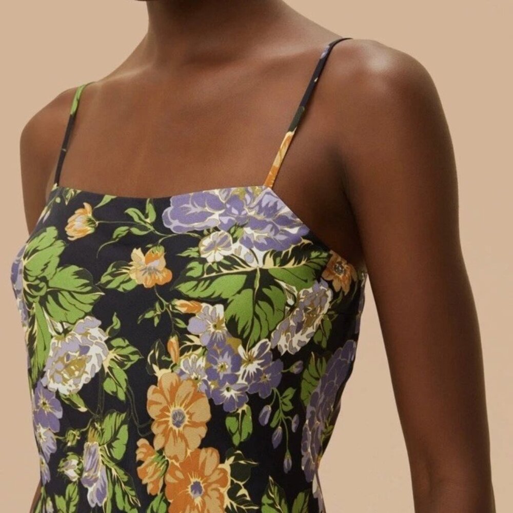 FARM Rio "Capri" Black Sleeveless Floral Mini Dress Size S, M, XL Available - Picture 2 of 11